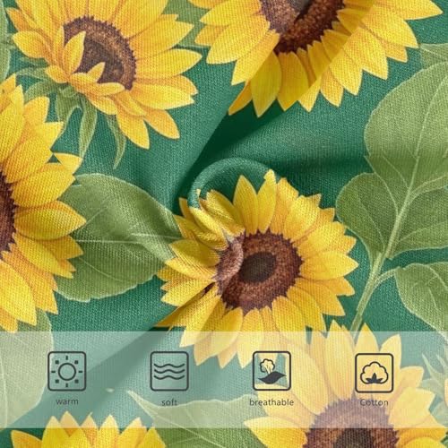 Toddler Girl Briefs, Yellow Sunflowers Petals Girls Cotton Underwear, 2–8 Years3