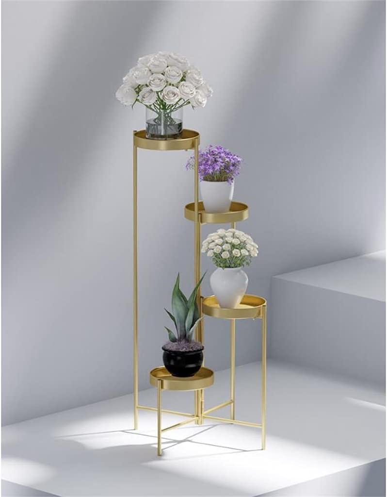 4 Tiers Flower Holders Plant Rack Display Shelf Floor Protection Flower Pot Stand Indoor Outdoor