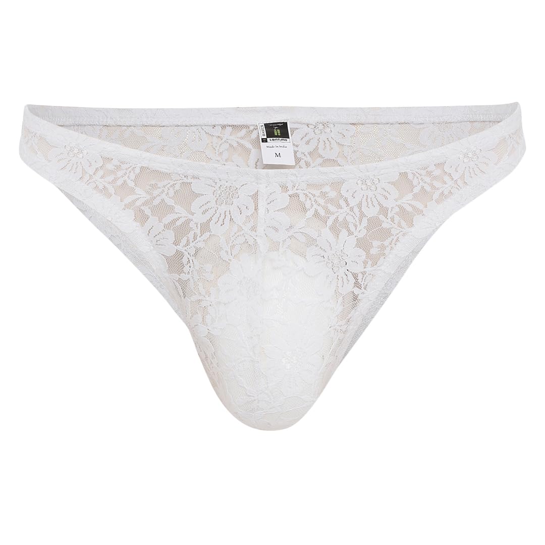 la intimo Men's Lace Bikini White-picture-54