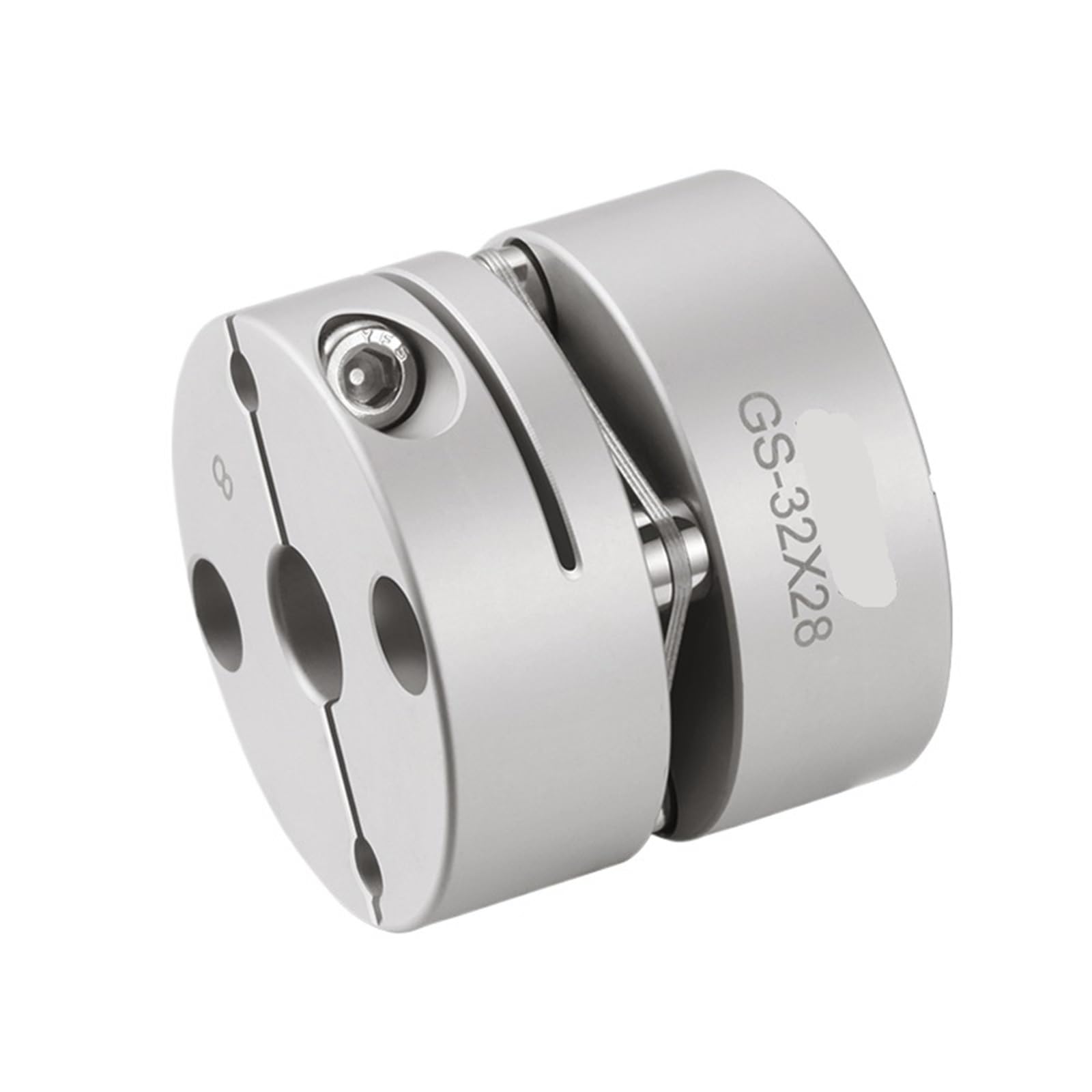 Accouplements d'arbre GS en alliage d'aluminium, à simple diaphragme, coupleurs flexibles de serrage, accessoire sans disque(GS-39X34.5)
