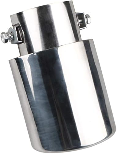 Miniatura 2 de Tubos de punta de silenciador de cola de escape de automóvil de acero inoxidable de tipo recto universal para tubos de 1.5 a 2.1 pulgadas de diámetro