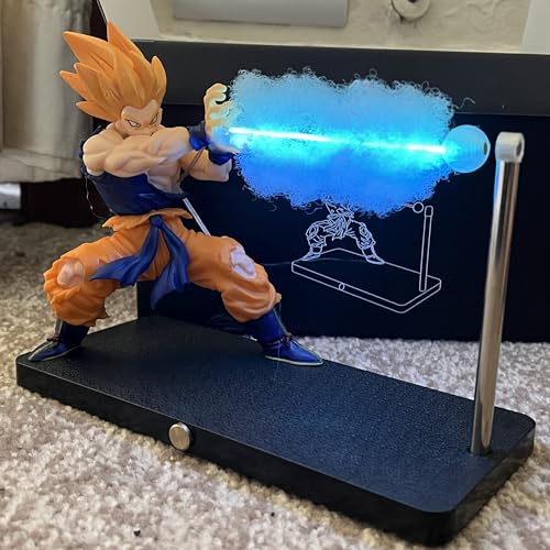 Super Saiyan Goku Kamehameha Figure Lamp, LED Light with Touch Button Cordless