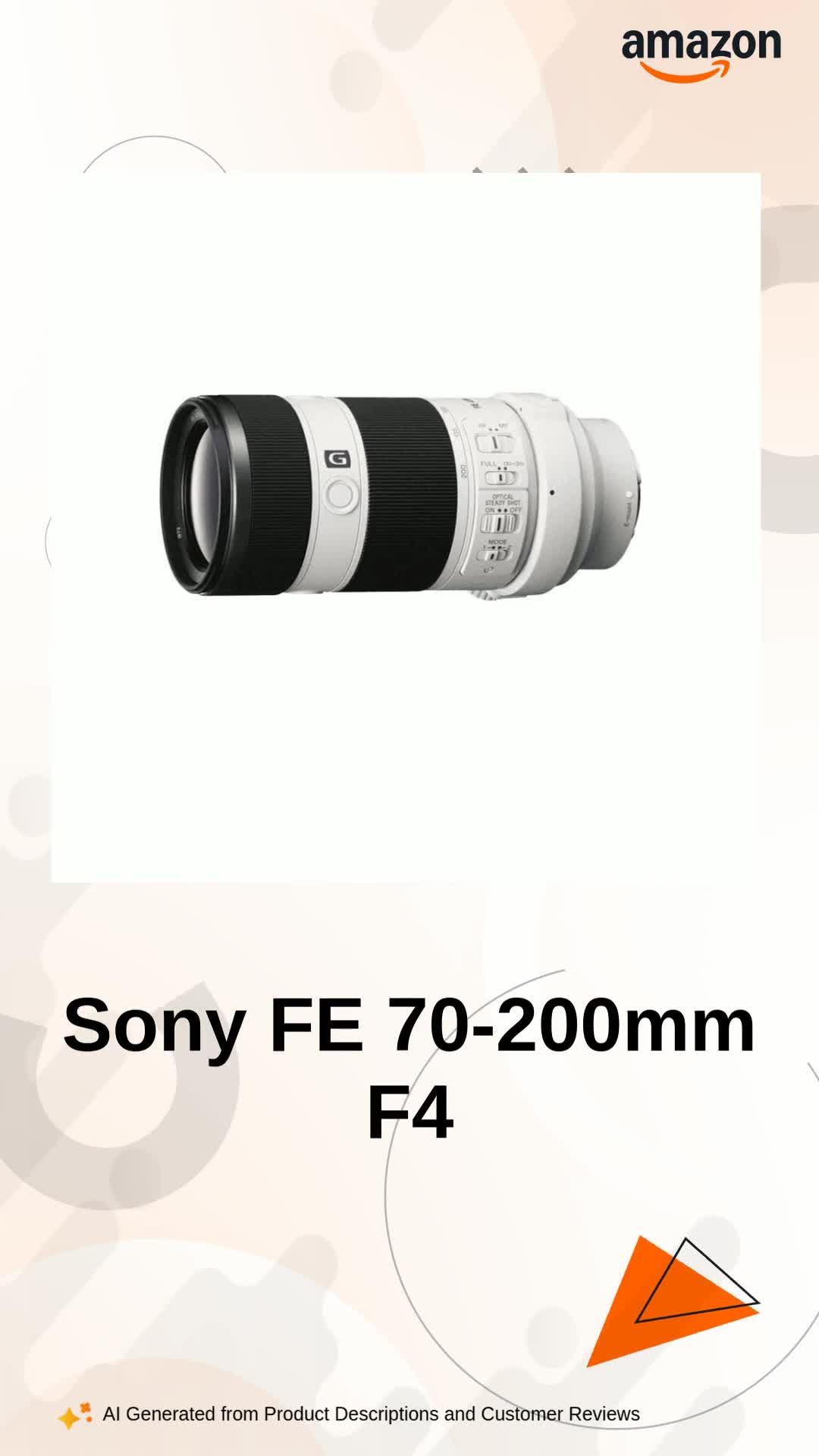 Sony E Mount FE 70–200mm F4 G OSS Full-Frame Lens (SEL70200G