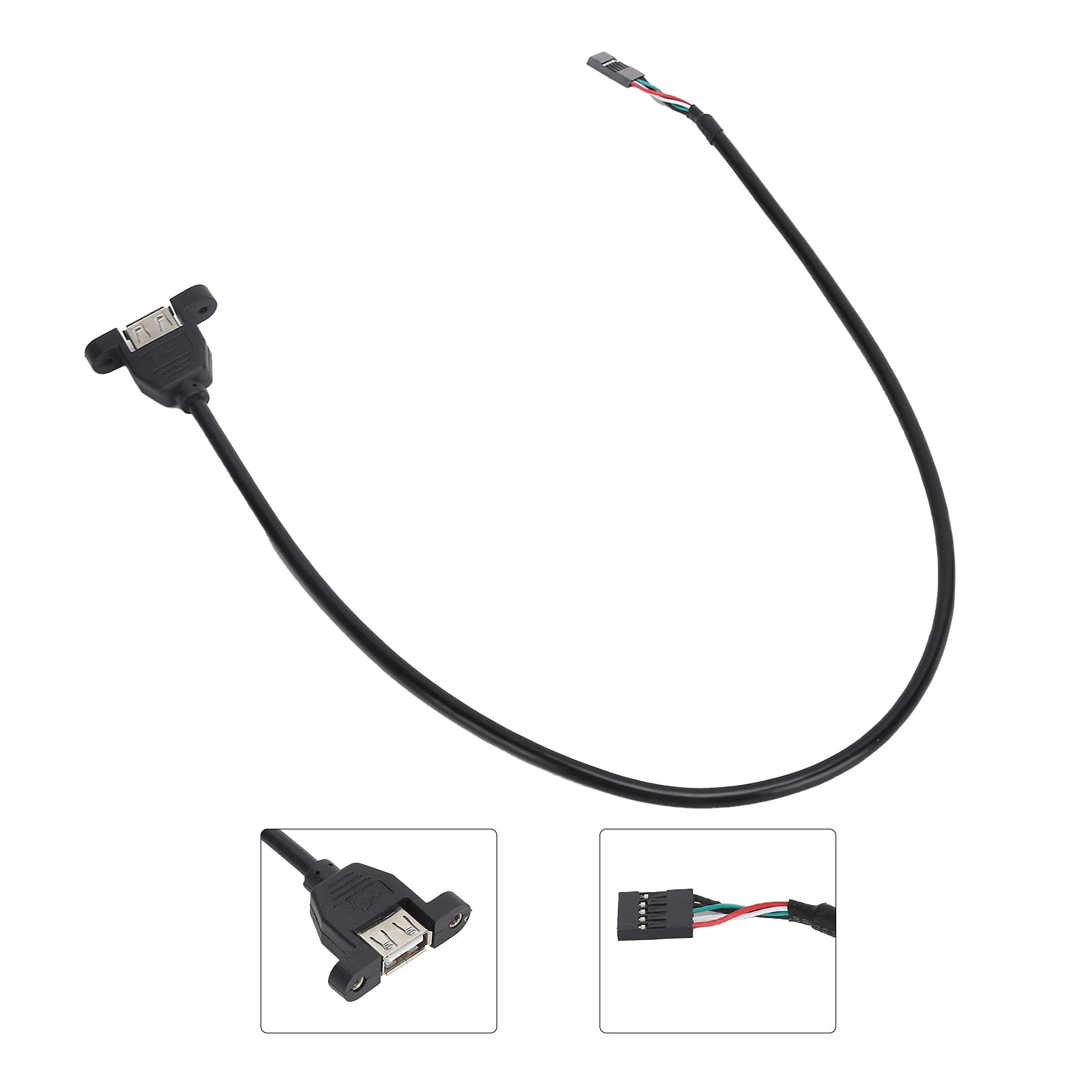 yuye USB2.0 Extension Cable, Exquisite Workmanship USB Female Extension Cable for Computer Peripheral Adapter Cable(0.3M)-picture-19