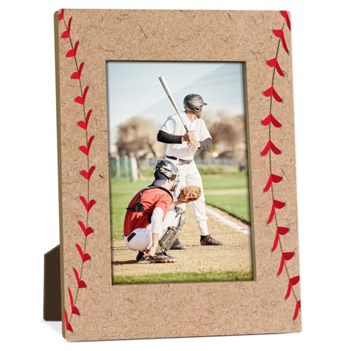 RWSEFK Baseball 4x6 Wood Photo Frame Gift for Athletes