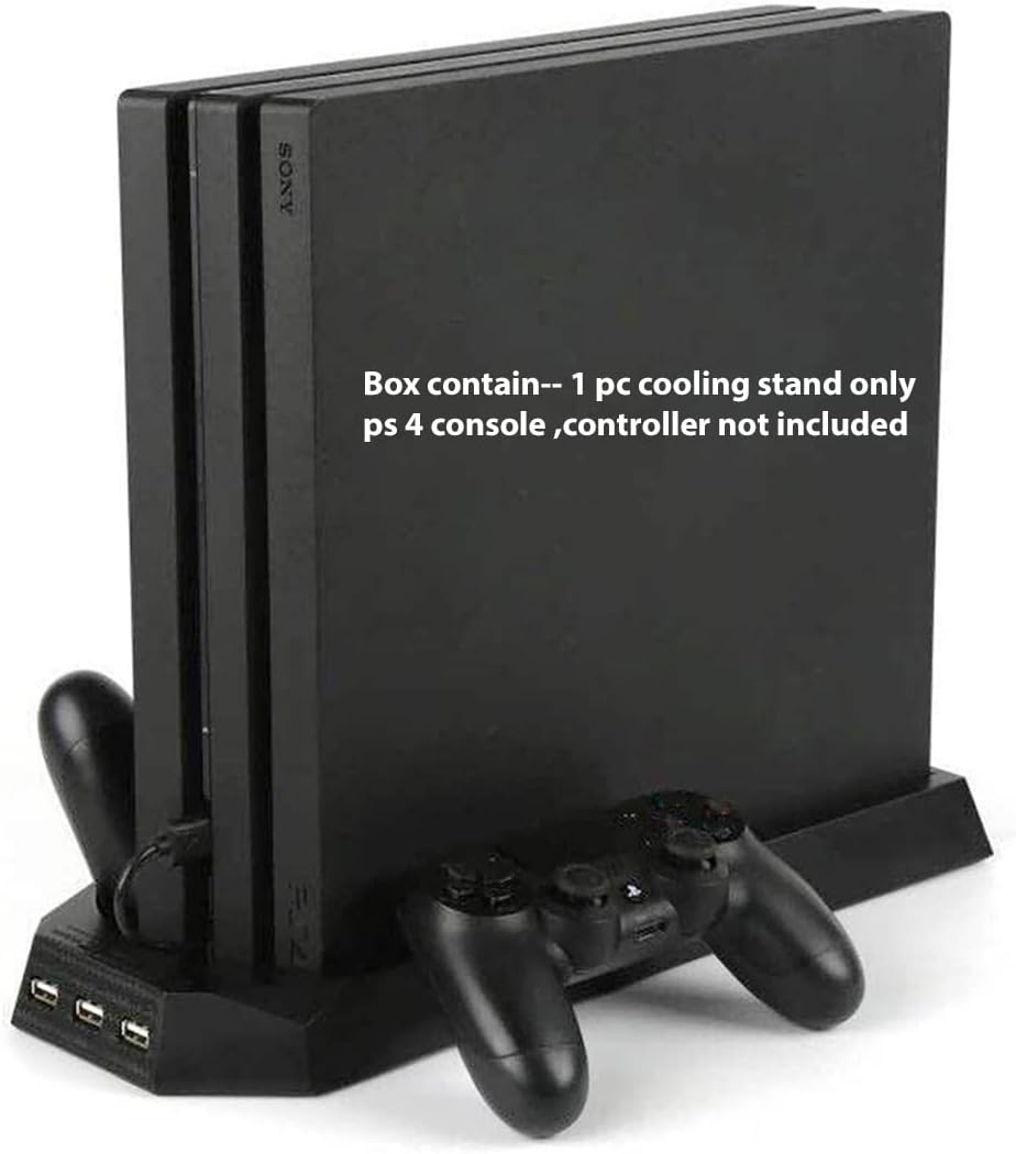 New World Vertical Stand Cooling Fan Controller Charger Dock USB Hub for Sony PS4 Pro Console