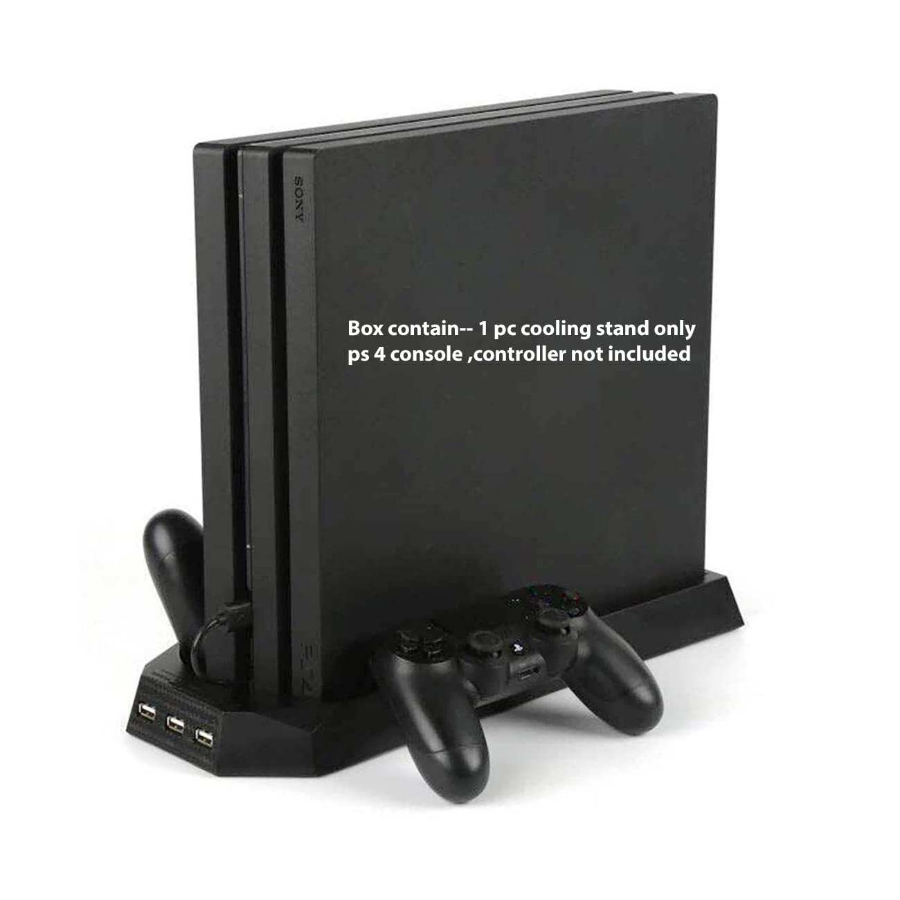 New World Vertical Stand Cooling Fan Controller Charger Dock USB Hub for Sony PS4 Pro Console