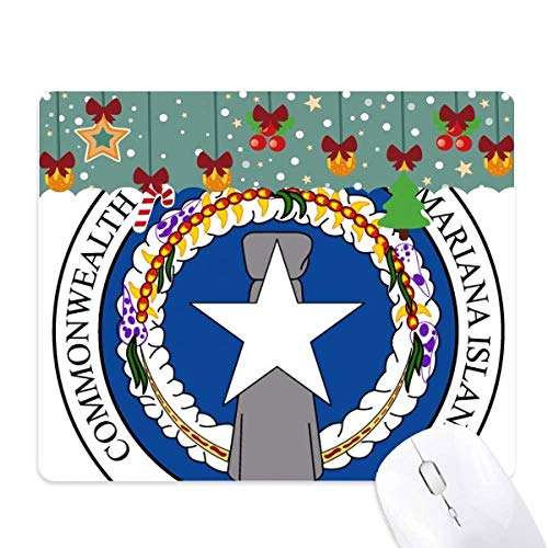 Tapis de souris de Noël Îles Mariannes du Nord un cadeau de bureau original