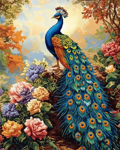 Kit de broderie au point de croix avec animaux fantastiques à offrir