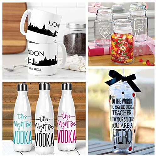 Printers Jack Waterslide Decal Paper Laser - 20 Sheets A4 Size Clear Water Slide Paper Transparent Printable Water Slide Decal Paper For Tumblers, Mugs, Unique Gift #TOP5