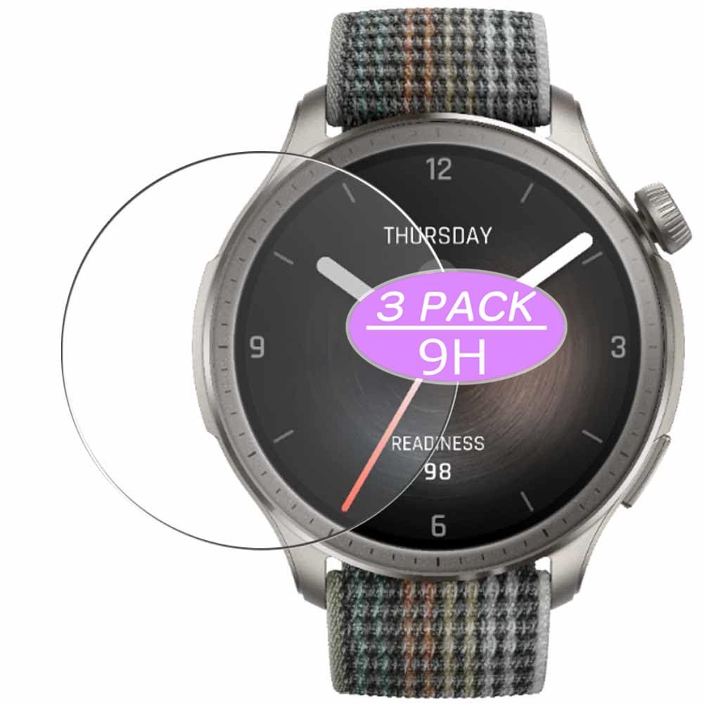 savvies Pellicola Vetro Temperato per Huami Amazfit Balance (3 Pezzi) Protezione, Schermo Protettivo, Glass Durezza 9H