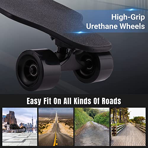 Caroma Electric Skateboard With Wireless Remote, 700W Dual Motor, 15Mph Top Speed, 10-12 Miles Range, 8 Layer Maple, Load Up To 220Lbs, 36" Electric Skateboard For Teens Adults (#1) #TOP4