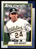 1990 Topps #527 Ron Hassey Oakland Athletics (Baseball Card) NM/MT Athletics