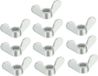 sourcing map M6 Wing Nuts Zinc Plated Fastene...,
