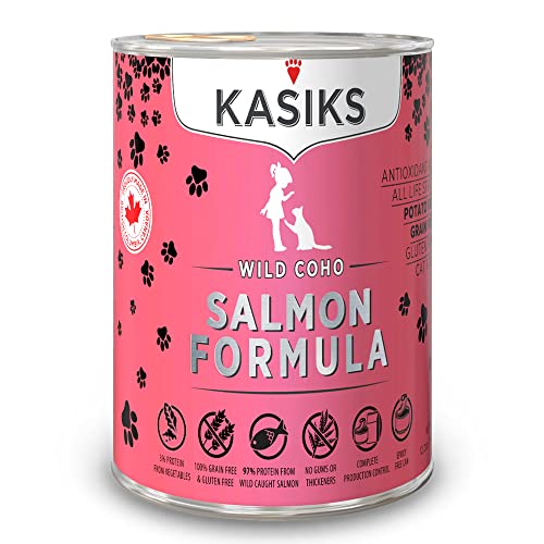 Kasiks, Wild Coho Salmon Formula Canned Cat Food,12.2 oz