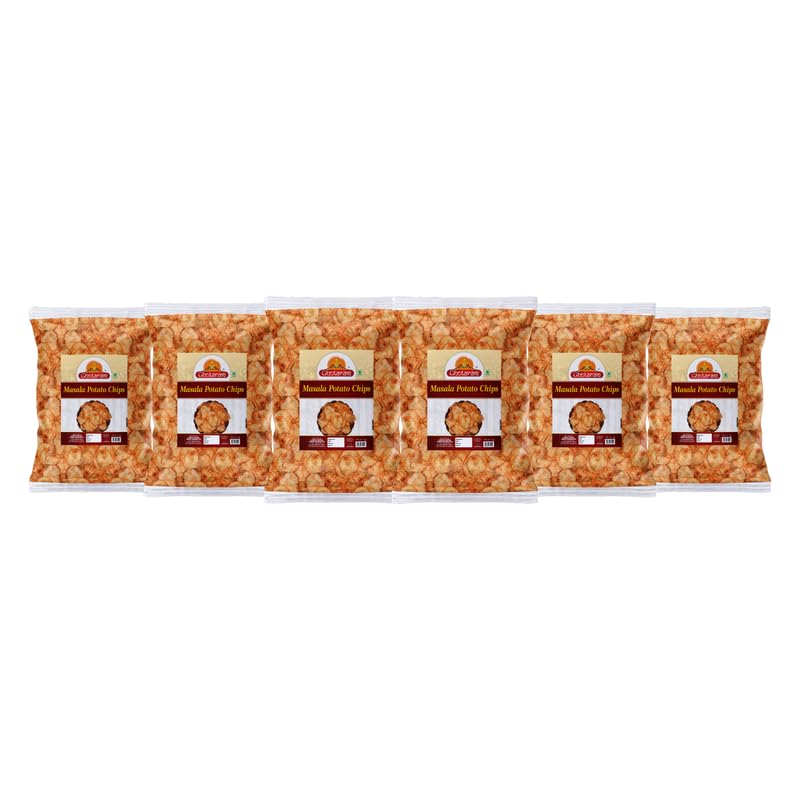 Ghotaram Marwar's Organic Ready to eat Namkeen Potato Chips Spicy | Red Chilli Aloo Chips | Low Fat Masala PATTA Wafer | Tasty Yummy Snack Healthy Snack | Batata PATTA Wafer Chips-900g*6Pack