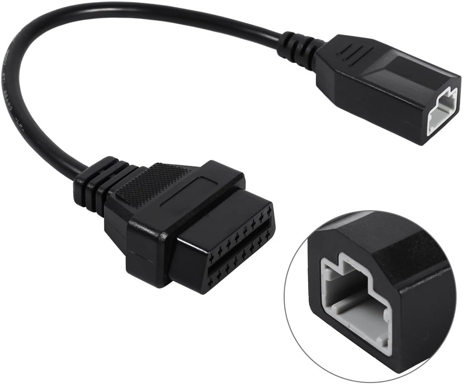 OBD2 Adapter Cable, Universal 3 Pin to 16 Pin Diagnostic Scanner Extension for Vehicle Diagnostics for Auto Mechanics DIY Enthusiasts Home Garage Repairs Professional Workshops