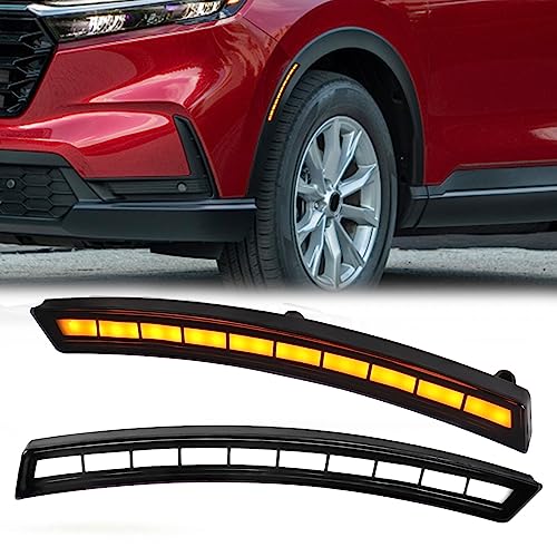 VGETTING LED Side Marker Light For Honda CRV 2023-2024 Wheel Eyebrow Lamps Tri-Colors LED Side Bumper Reflector Light with Turn Signal Smoked Shell by VGETTING - Used condition - US$33.49