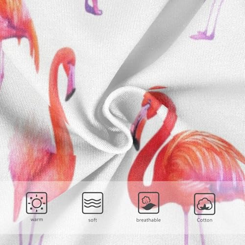 Fancy Toddler Girls Underwear 2t Cotton Panties for Girl Flamingos Poses White Pink Briefs Girls Undies3