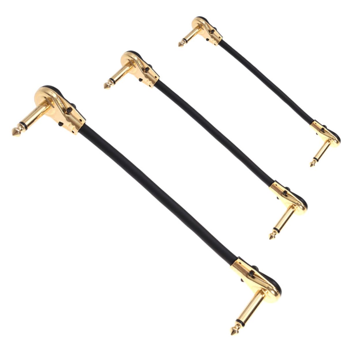 Toddmomy 2 Series Cable De Audio Para Guitarra De Conector Plano Accesorio De Guitarra Eléctrica Transmisión Confiable Y Práctica 3 Piezas*2