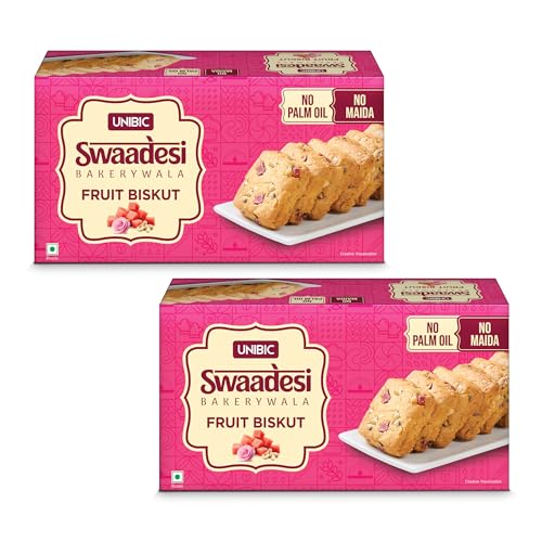Image of Unibic Swaadesi Fruit Bakery Biscuits - No Maida, No Palm Oil |BiskutBakery Biscuits I 2 * 200g
