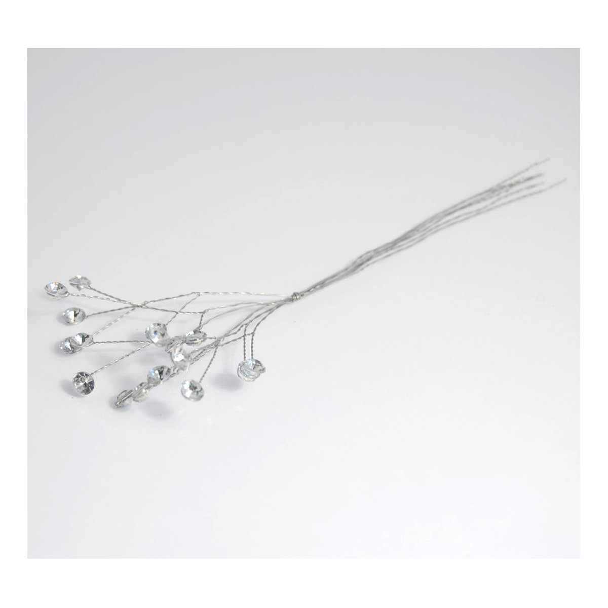 Bridal & Occasions - Bulk Clear S&W Bridal B1743cl | Branch | Diamante | 6Mm | 3 Stem | Pack Of 6 |