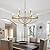 Widluth 30" Modern Gold Chandelier Light Fixture Vintage 9-Lights Mid Century Modern Candle Style Chandelier Rustic Industrial Golden Chandelier for Dining Room, Kitchen Island, Living Room, E12