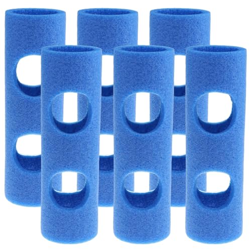 6 pièces de connecteurs de Frites Piscine, 6, 5 x 30 cm, connecteurs Frites en Mousse légère avec 2 Trous, Accessoires Pratiques pour l'entraînement à la Natation pour Enfants et Adultes.