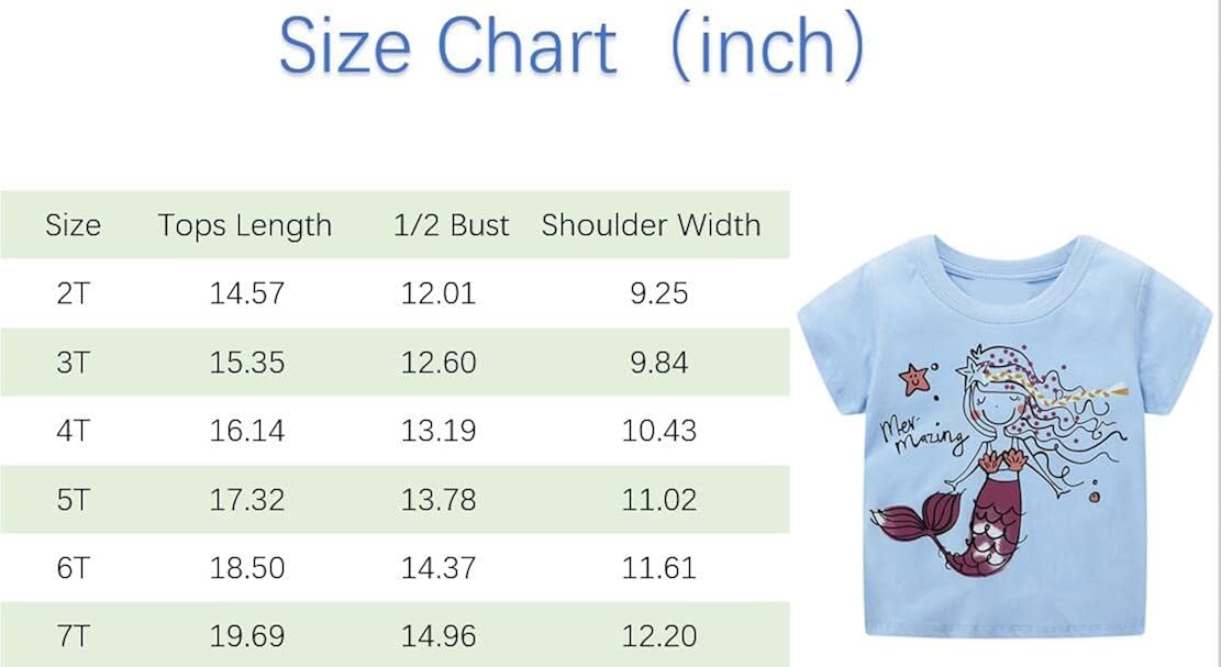 Miniatura 6 de daswdania Camisetas gráficas para bebés y niñas camisa de dibujos animados para niños pequeños camisetas de algodón de manga corta