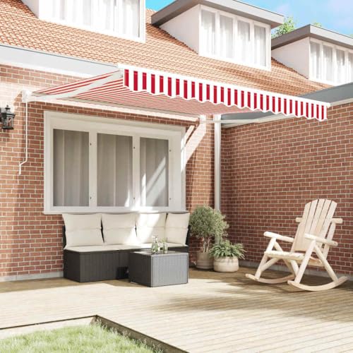 Store banne rétractable auvent extérieur aluminium polyester 350x250 cm - 4