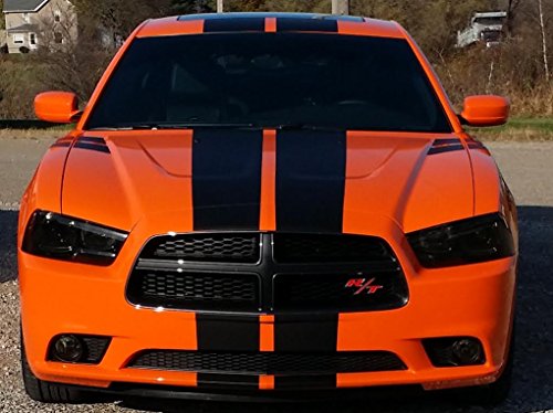 Precut Vinyl Tint Cover For 2011-2014 Dodge Charger Headlights (20% Dark Smoke) #TOP3