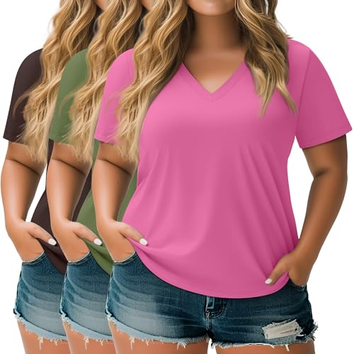 Image of Neer 3 Pack Plus Size Women's T-Shirts