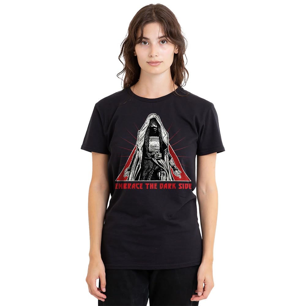 Star Wars The Acolyte Embrace The Dark Side of The Force Ladies T Shirt, Black, X-Large