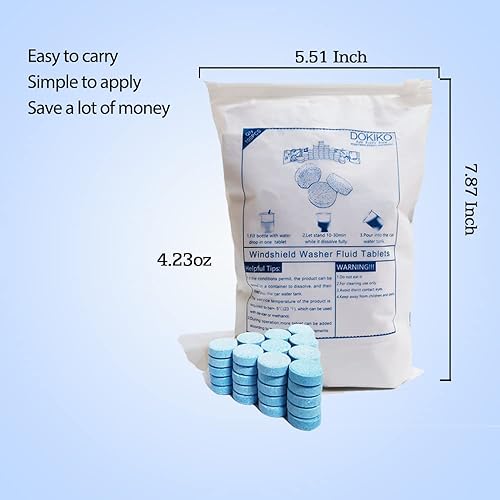 Miniatura 2 de 300 tabletas de líquido concentrado para limpiaparabrisas de automóvil, 1 paquete hace 315 galones, 1 pieza hace 1.05 galones (invierno uso con
