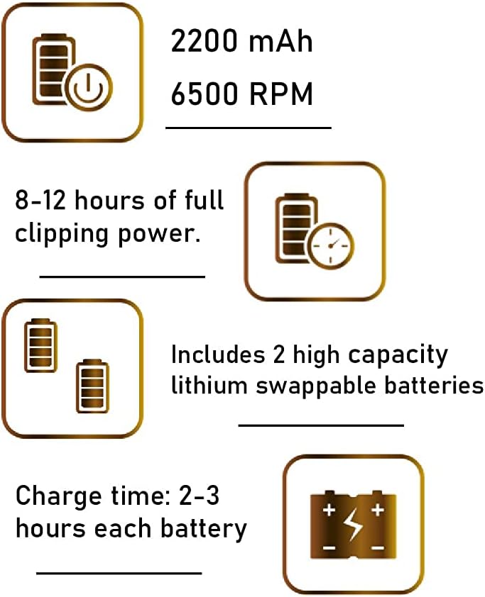 Professional Hair Clipper Cord/Cordless Hair Cutting & Trimming Kit, Super Quality Metal and Ceramic Blade, Cut Size 0.5mm(000)-1.7mm, 3 5 7 9mm Combs, with 2 Rechargeable Lithium Batteries