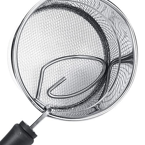 Household Stainless Steel Single Layer Flour Sifter, Handheld Fine Mesh Sieve Powder Sifter, Kitchen Baking Supplies #TOP5