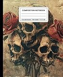 Composition Notebook College Ruled: Human Anatomy. Vintage Medical Illustration. Gothic Skull And Roses Aesthetic Journal For Med School, Student, College, Work