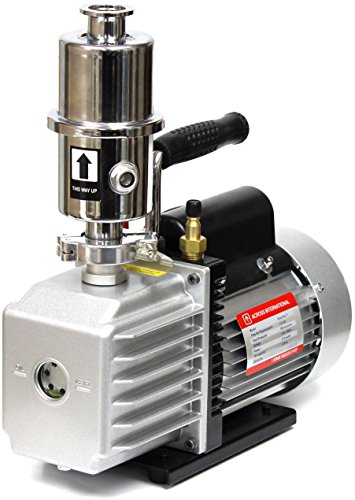 Across International EV7.110 Ai Easyvac 7 CFM Vacuum Pump with Exhaust Oil Mist Filter Fittings, 110V 370W