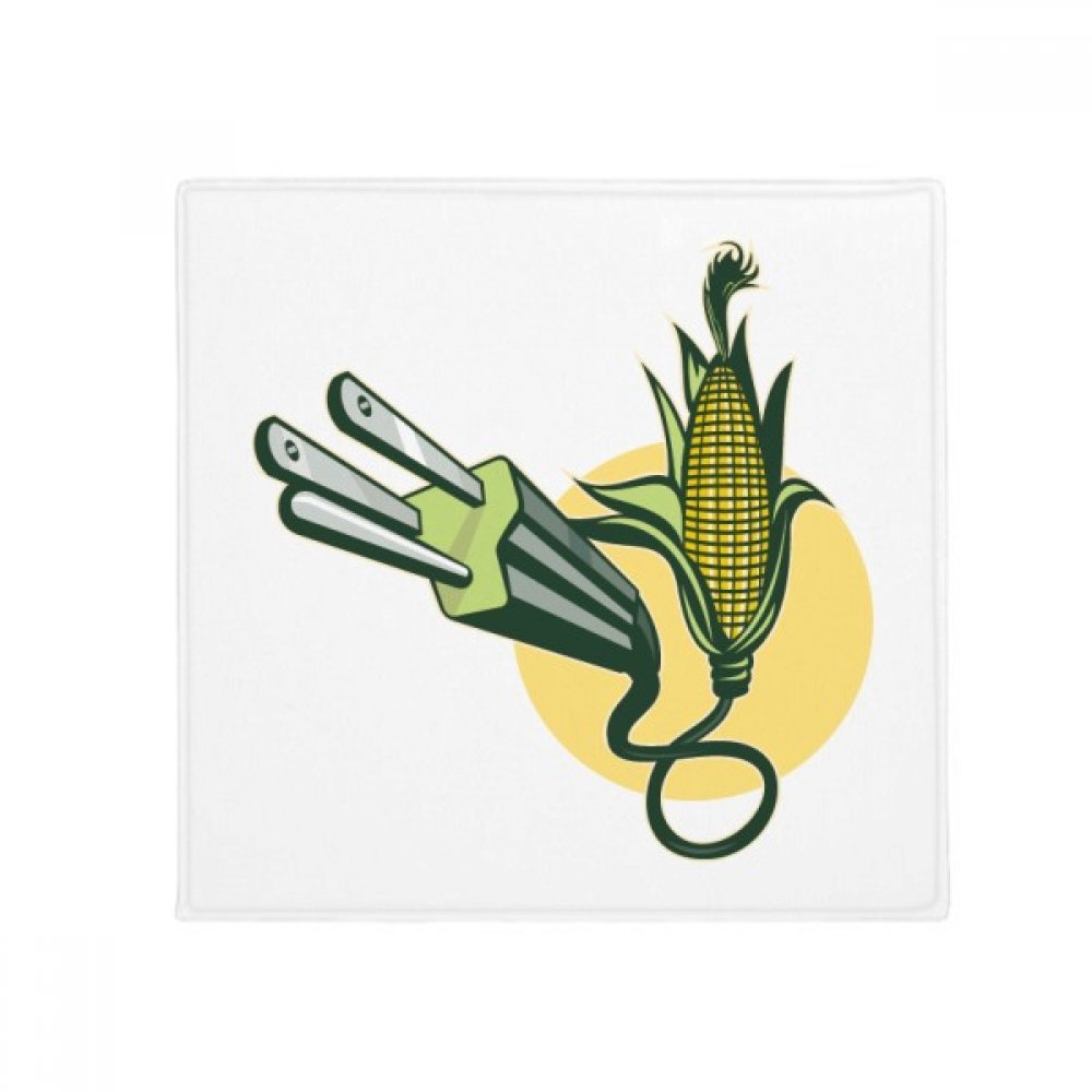 Tapis de souris maïs motif câble antidérapant pour bureau de cuisine et salon 50x50cm
