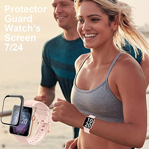 Smaate Screen Protector For Iw2, Compatible With Pautios Eurans 1.55Inch, Fitniv Iw2 Smartwatch，3-Pack, 3D, Square, Full Coverage, Curved Edge Frame, Anti-Shatter, Anti-Scratch #TOP6