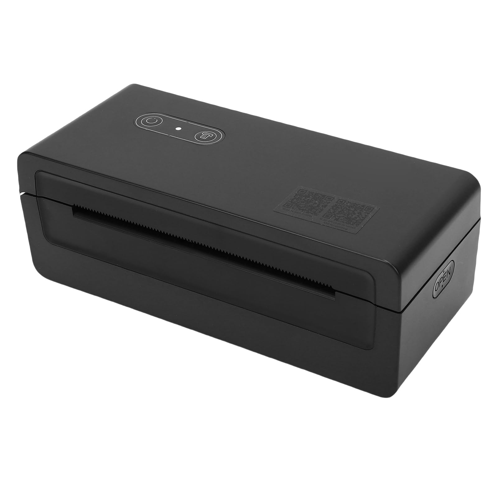 BRRNOO Szybka Termiczna Drukarka Etykiet, prędkość Druku 4 Cale/s, rozdzielczość 203 Dpi, łączność BT i USB, Obsługa Szerokich Nośników od 40 Mm do 110 Mm, do Etykiet (Wtyczka UE 100-240 V)