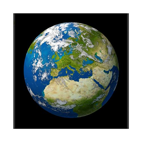 NOVELOVE Earth Planet Canvas Peinture Wall Art Photos Imprimé Artwork Home Decor Pas de cadre-style 12x12inch (30x30cm) Cover