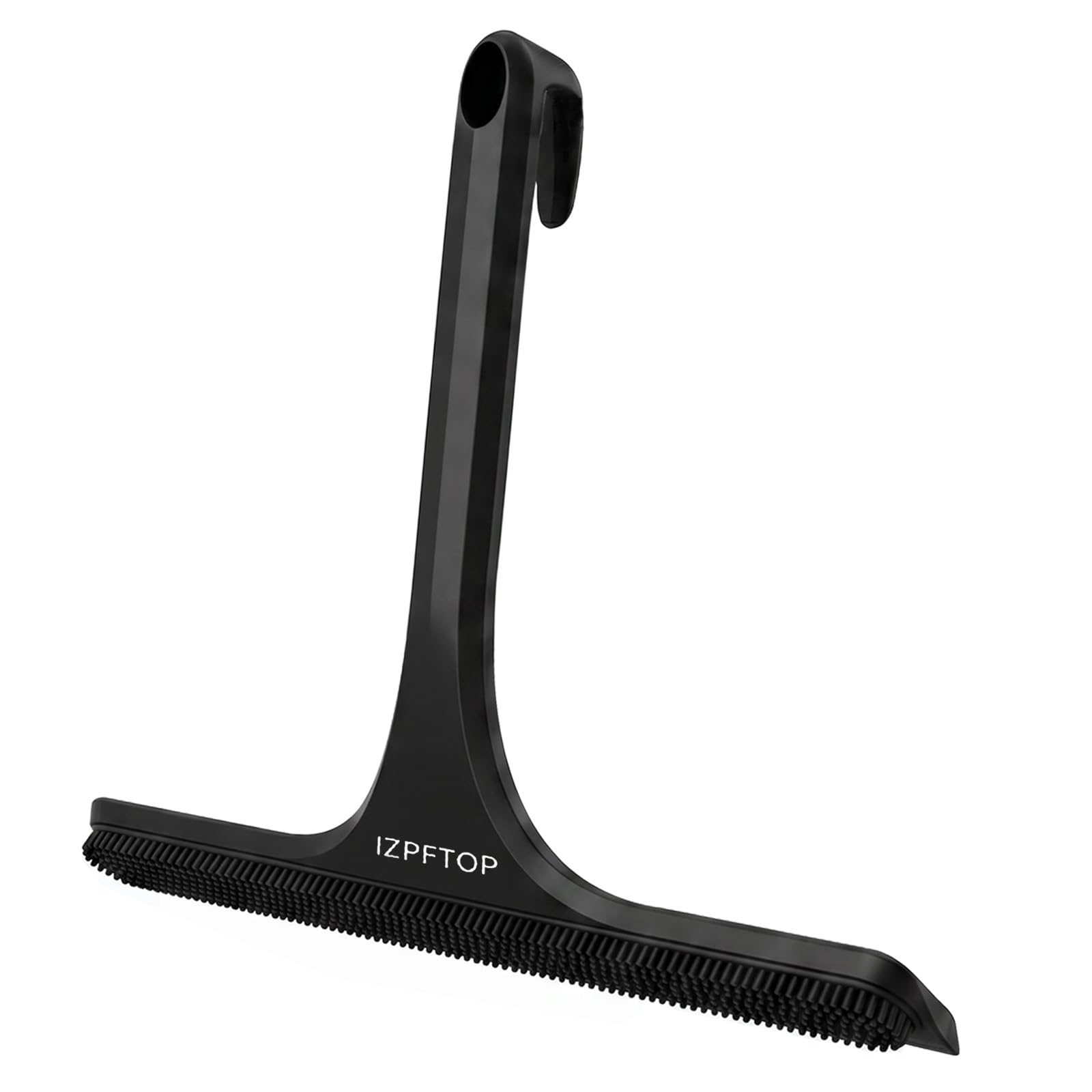 IZPFTOP 2-in-1 Silicone Shower Squeegee Wiper with Brush & Hanging Hook