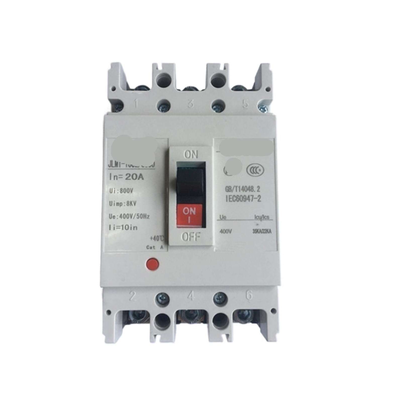 MCCB JLM1-100L/3300 disjoncteur pour éviter les surchauffes de tableau triphasé