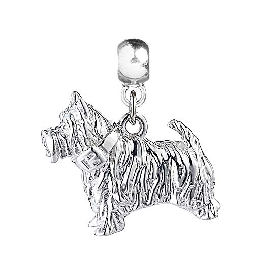 Abalorio de plata de ley Westie ML004-SS charm duradero que no pierde brillo