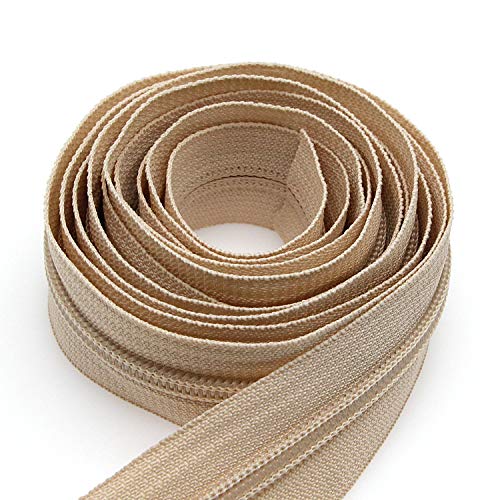 #5 Beige Nylon Coil Zippers by The Yards Bulk 10 Yards with 25pcs Sliders for DIY Tailor Sewing Craft,Bag,Luggage,Dress,Sofa Cushion,Pillow Leekayer(Beige) - Thumbnail 6