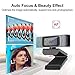immagine 2Spedal Full HD Webcam 1080p, Privacy Shutter, 2 Microfoni, Autofocus Live Streaming PC Camera con Microfono, Webcam USB per Xbox OBS XSplit Facebook Skype, Compatibile per Mac OS Windows 10/8/7