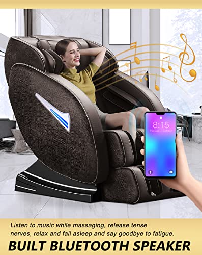 Bilitok Massage Chair Recliner With Zero Gravity, Full Body Massage Chair With Heating, Airbags, Bluetooth Speaker, Foot Roller, Touch Screen, Space-Saving, Completely Assembled #TOP1