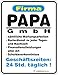Produktbild Fun-Schild " Papa GmbH !!! "
