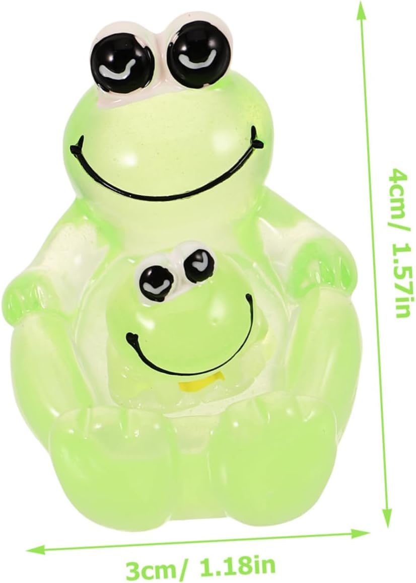 SUPVOX 10pcs Green Frog Resin Charms for Phone Case and Hair Clip image 2